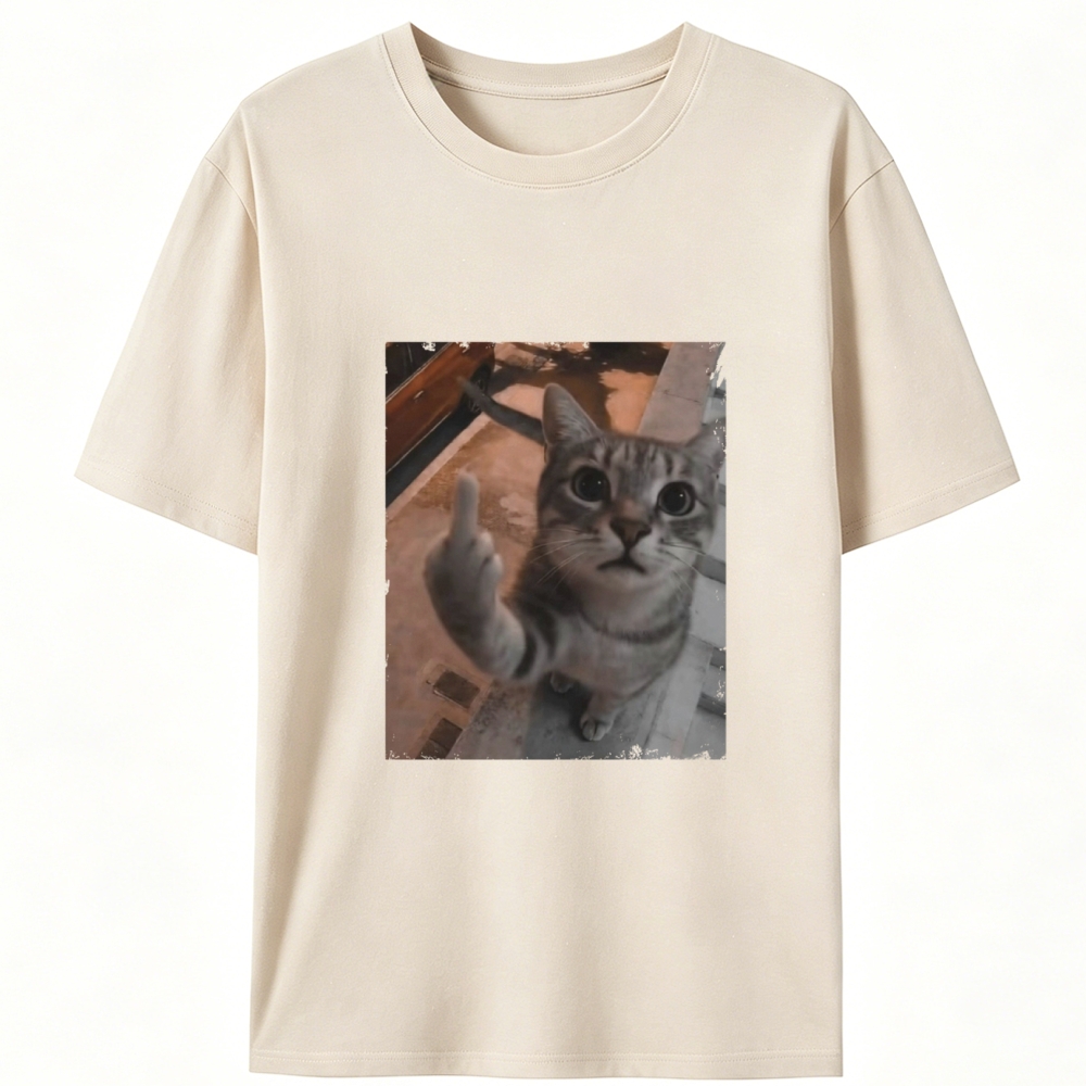 Cat's Unapologetic Vintage Salute Designed for Women - Slim Fit Cotton Tee