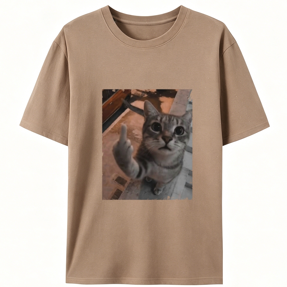 Cat's Unapologetic Vintage Salute Designed for Women - Slim Fit Cotton Tee