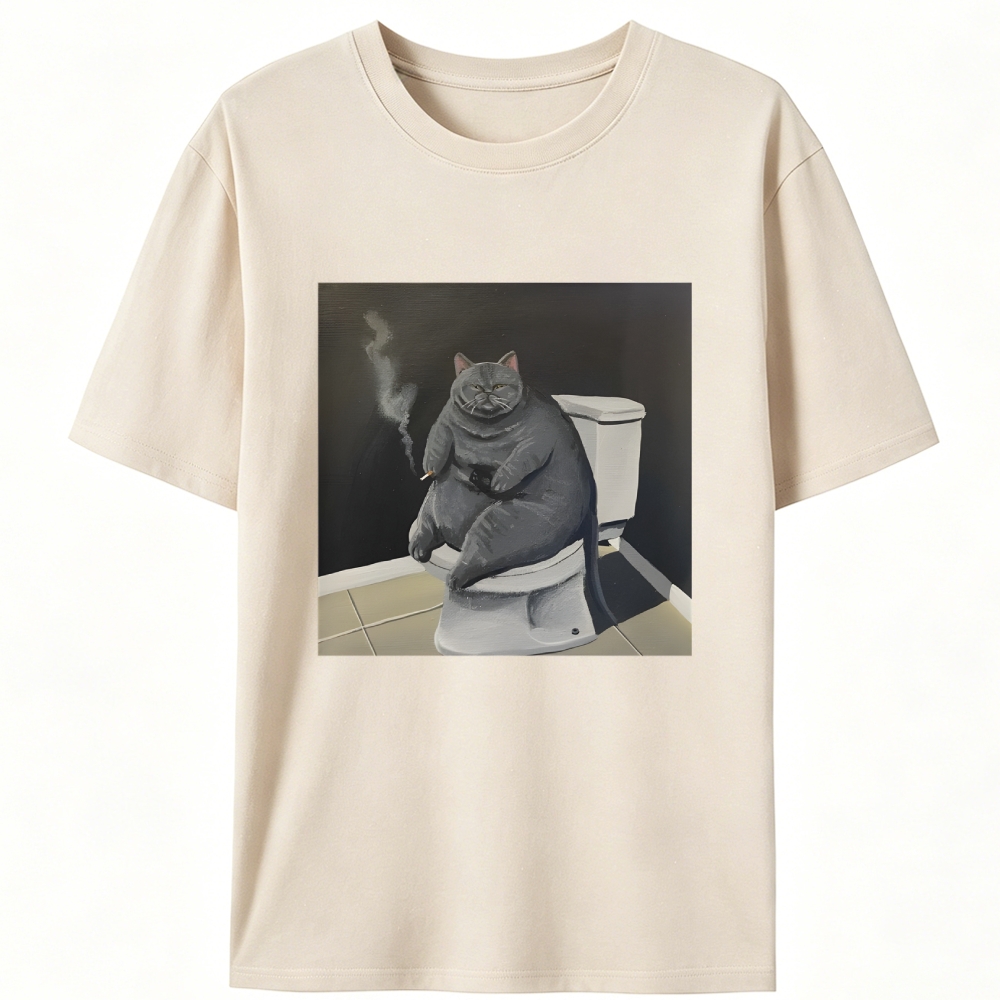 Smokin’ Solitude Retro Designed for Women - Slim Fit Cotton Tee