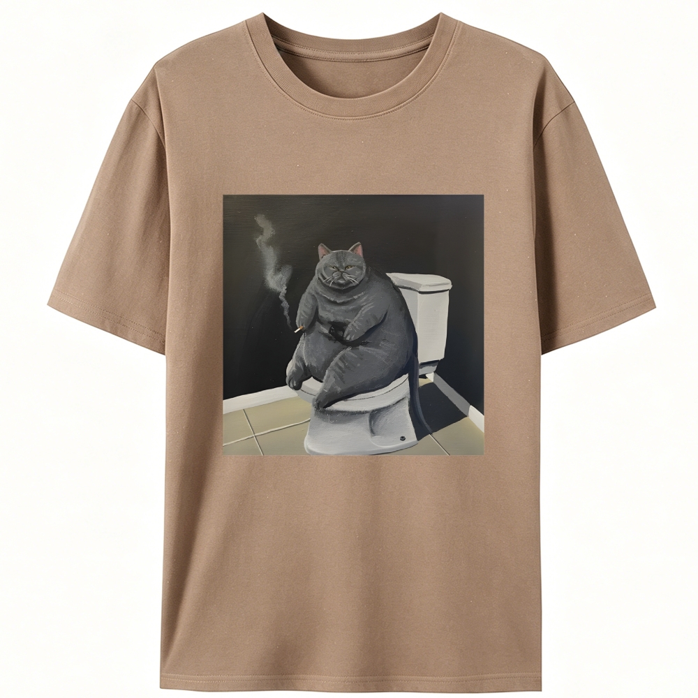 Smokin’ Solitude Retro Designed for Women - Slim Fit Cotton Tee