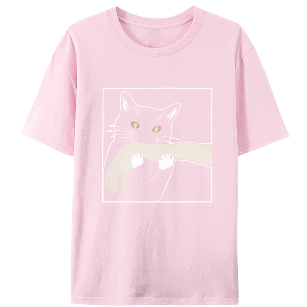 Cat Retro Designed for Women - Slim Fit Cotton Tee