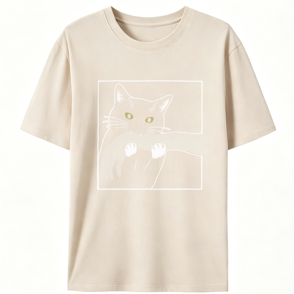 Cat Retro Designed for Women - Slim Fit Cotton Tee