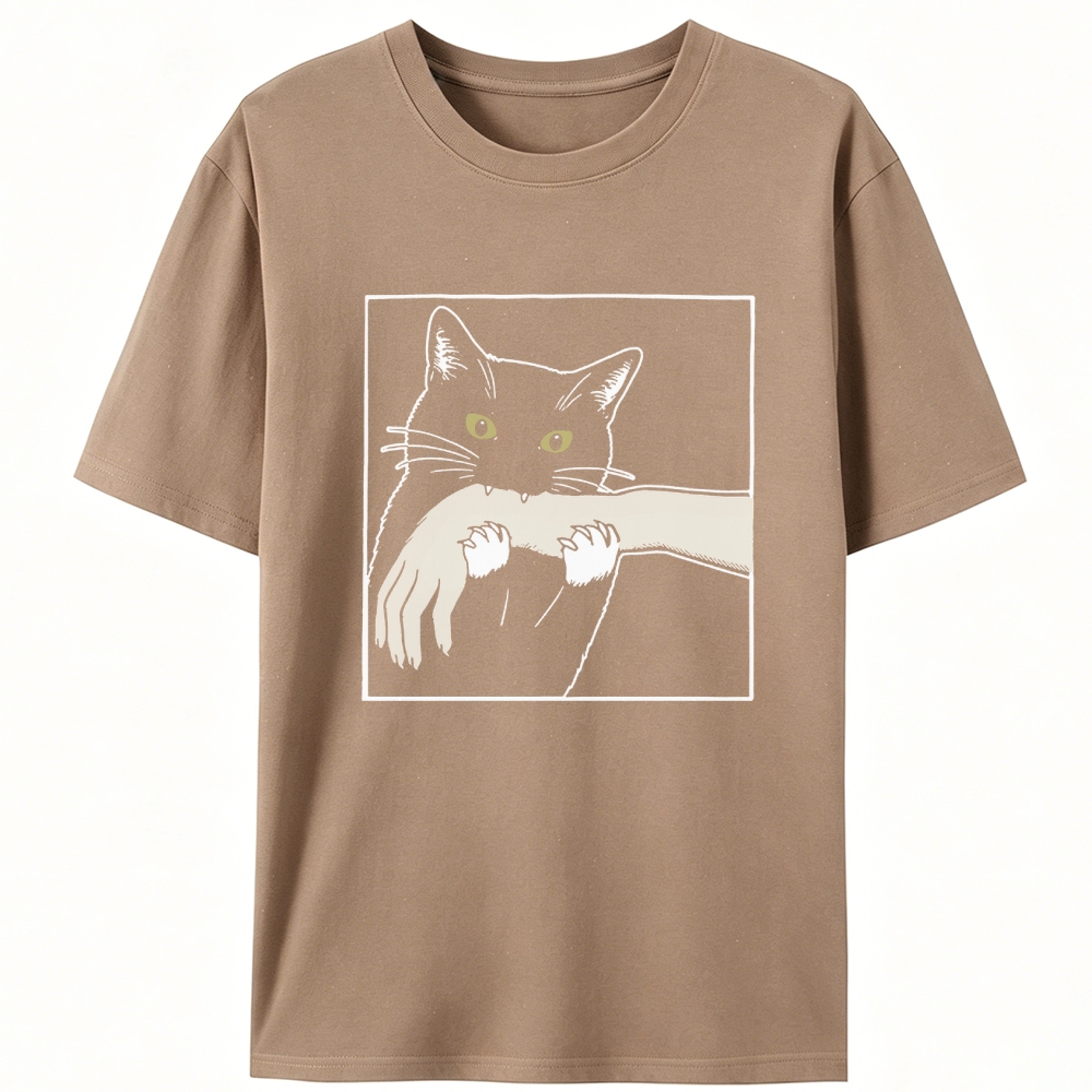Cat Retro Designed for Women - Slim Fit Cotton Tee