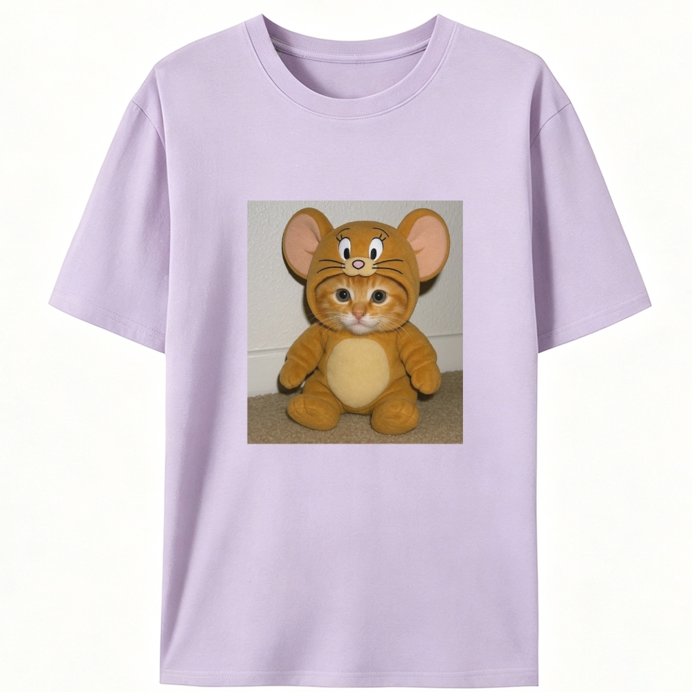 Cat Cosplay Jerry Funny Retro Designed for Women - Slim Fit Cotton Tee