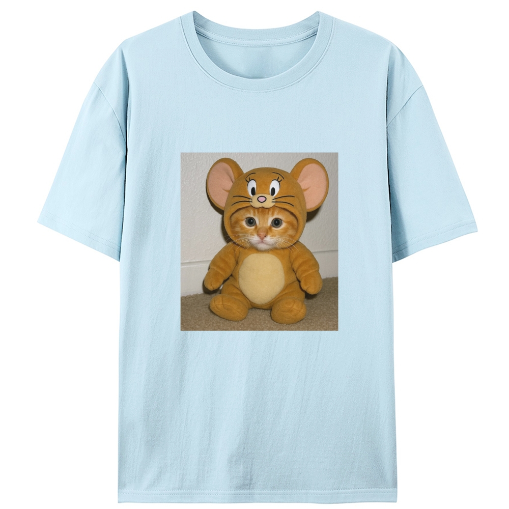 Cat Cosplay Jerry Funny Retro Designed for Women - Slim Fit Cotton Tee