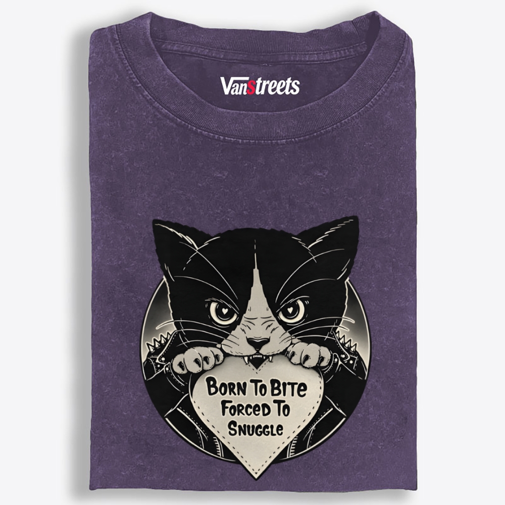 Bite Mode: Off Retro Washed T-Shirt | 100% Cotton | Streetwear Essential
