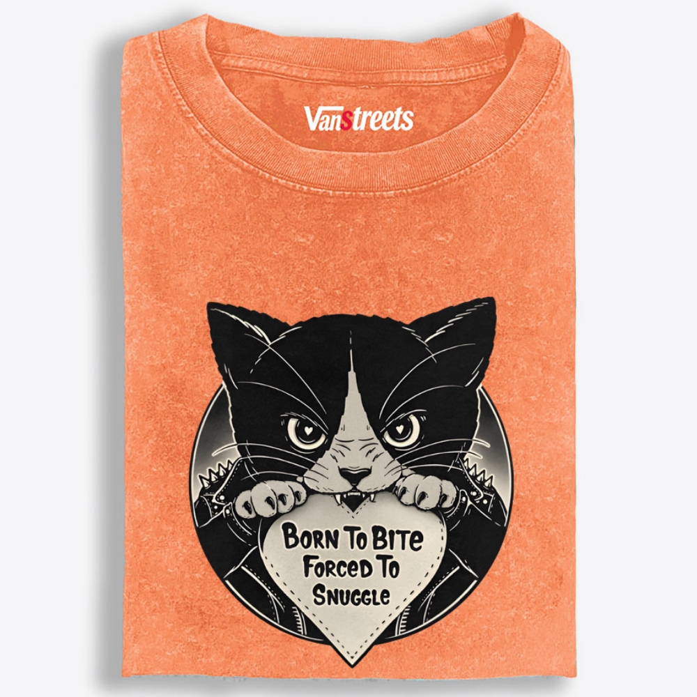 Bite Mode: Off Retro Washed T-Shirt | 100% Cotton | Streetwear Essential