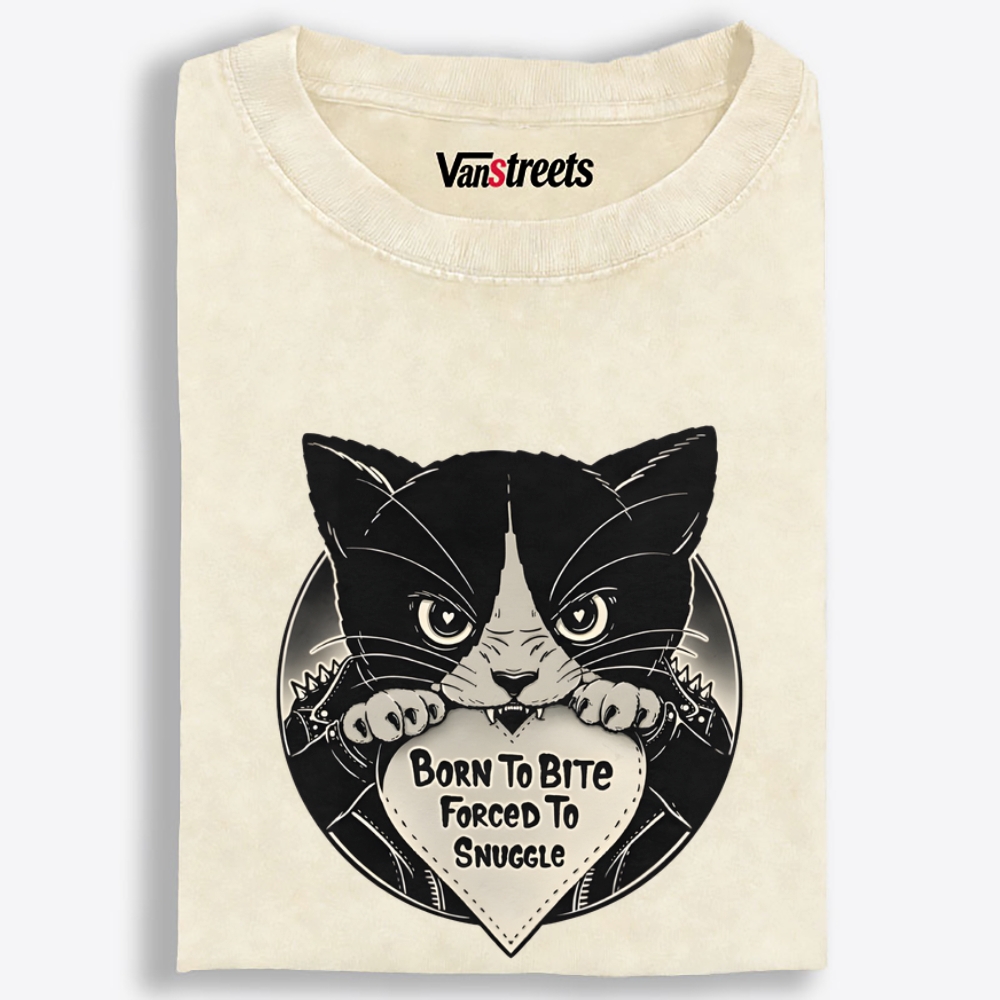 Bite Mode: Off Retro Washed T-Shirt | 100% Cotton | Streetwear Essential
