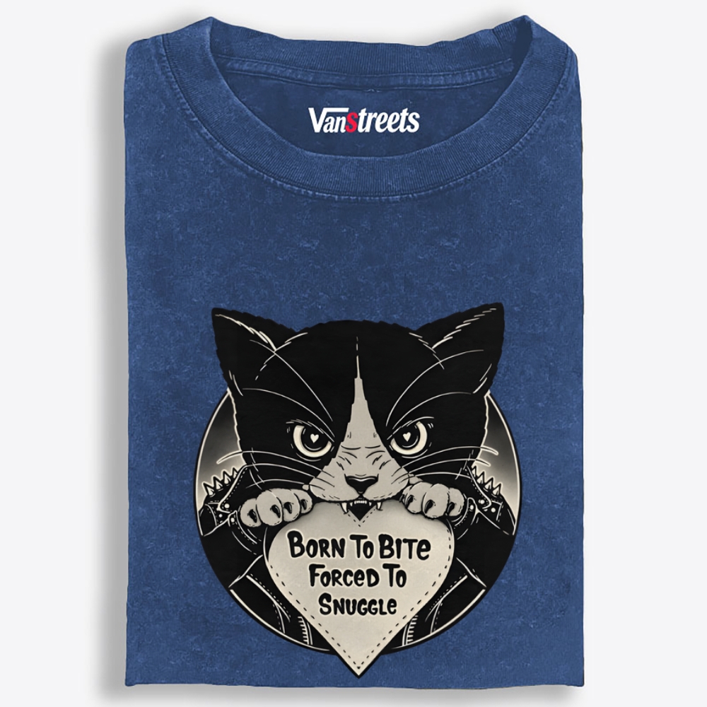 Bite Mode: Off Retro Washed T-Shirt | 100% Cotton | Streetwear Essential