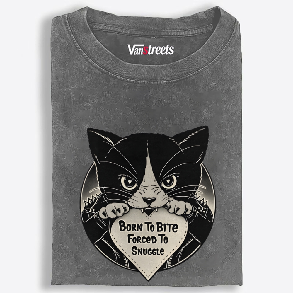 Bite Mode: Off Retro Washed T-Shirt | 100% Cotton | Streetwear Essential