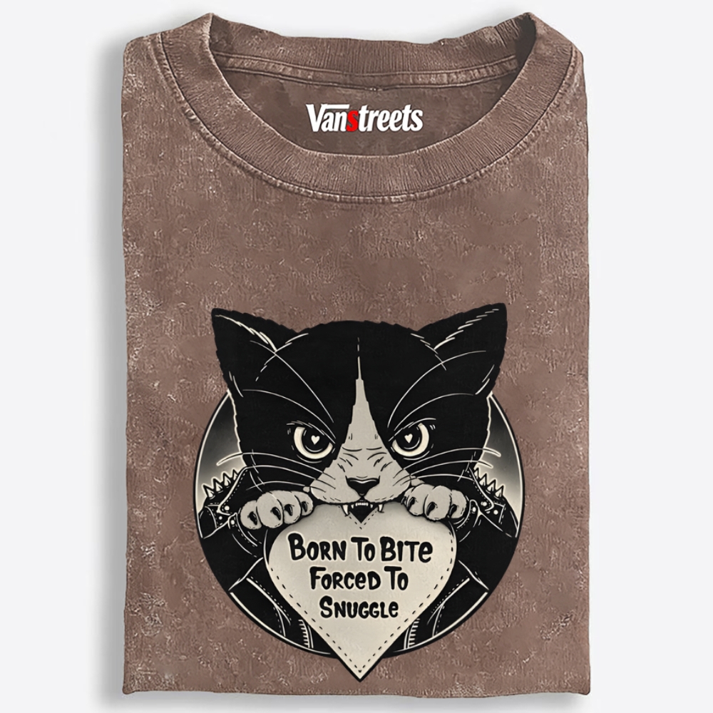 Bite Mode: Off Retro Washed T-Shirt | 100% Cotton | Streetwear Essential