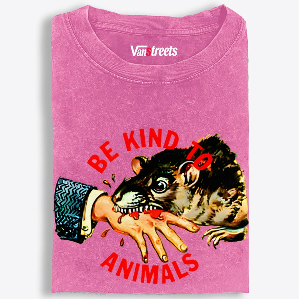 Be Kind... Or Else Retro Washed T-Shirt | 100% Cotton | Streetwear Essential