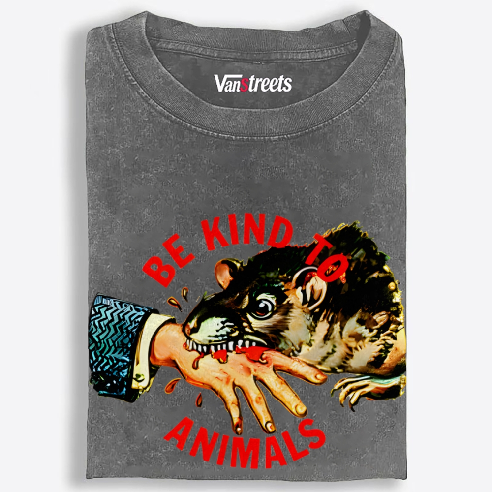 Be Kind... Or Else Retro Washed T-Shirt | 100% Cotton | Streetwear Essential