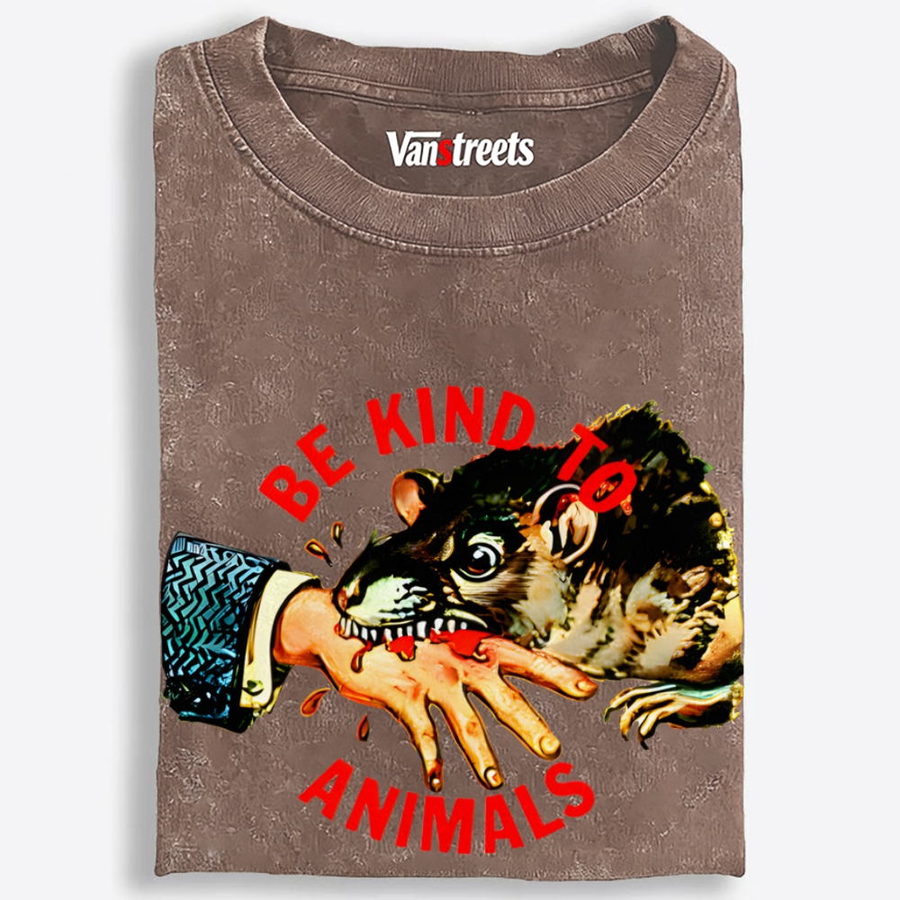 Be Kind... Or Else Retro Washed T-Shirt | 100% Cotton | Streetwear Essential