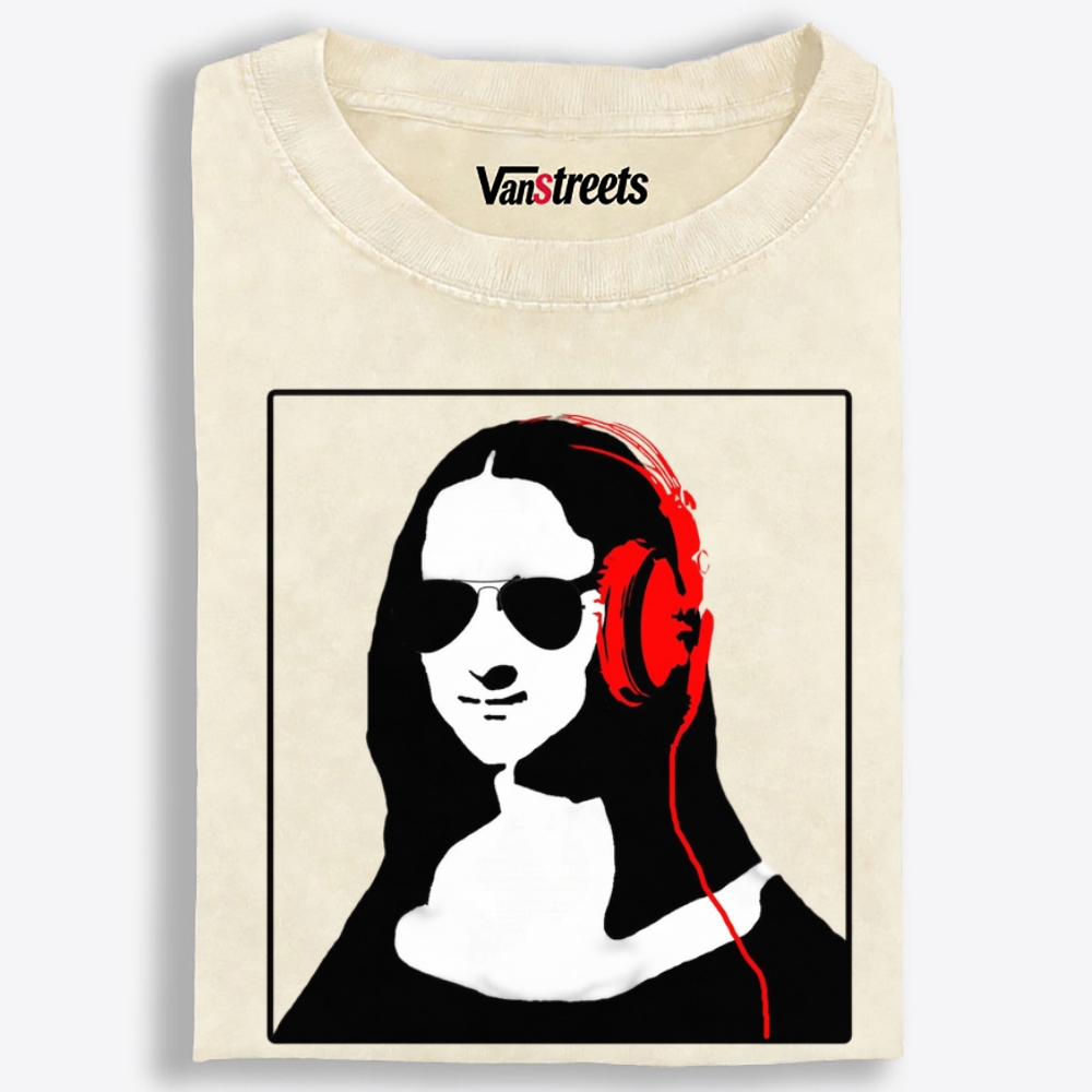 DJ Mona Lisa Retro Washed T-Shirt | 100% Cotton | Streetwear Essential