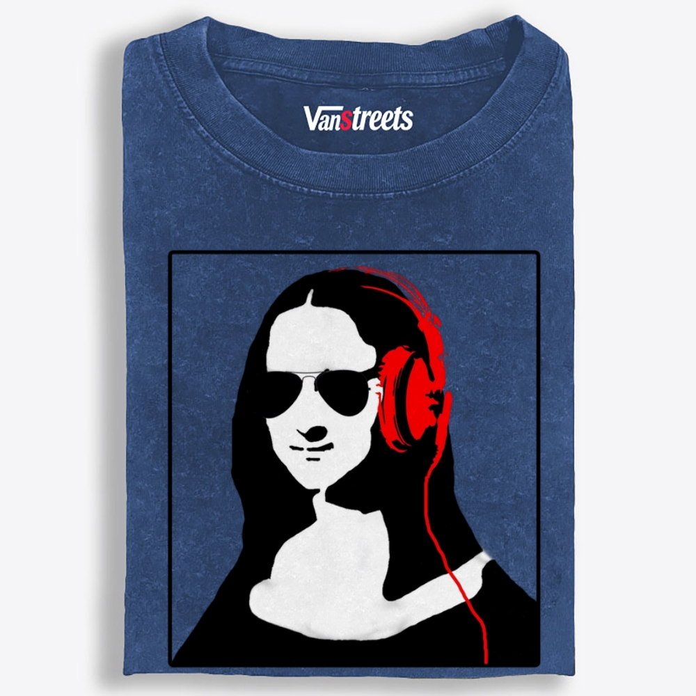 DJ Mona Lisa Retro Washed T-Shirt | 100% Cotton | Streetwear Essential