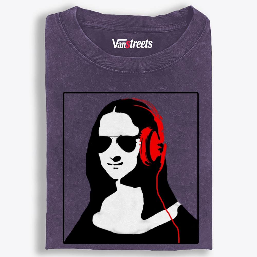 DJ Mona Lisa Retro Washed T-Shirt | 100% Cotton | Streetwear Essential
