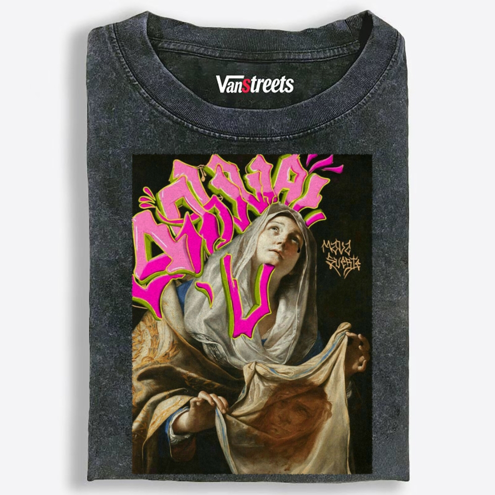 Animal Madonna Retro Washed T-Shirt | 100% Cotton | Streetwear Essential