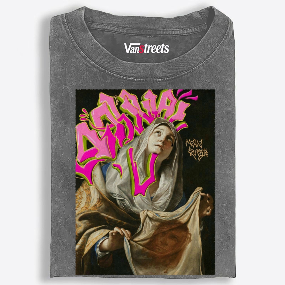 Animal Madonna Retro Washed T-Shirt | 100% Cotton | Streetwear Essential