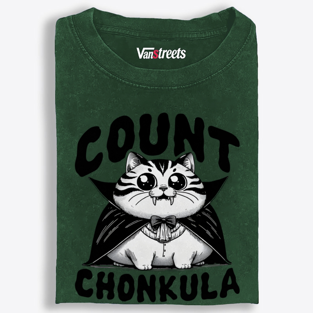 Count Chonkula Retro Washed T-Shirt | 100% Cotton | Streetwear Essential