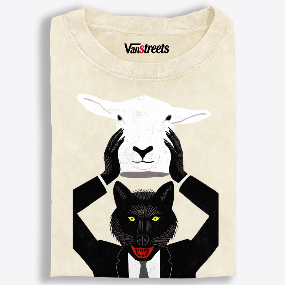 False Pretense Hunter Retro Washed T-Shirt | 100% Cotton | Streetwear Essential