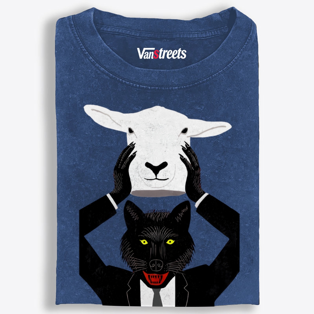 False Pretense Hunter Retro Washed T-Shirt | 100% Cotton | Streetwear Essential