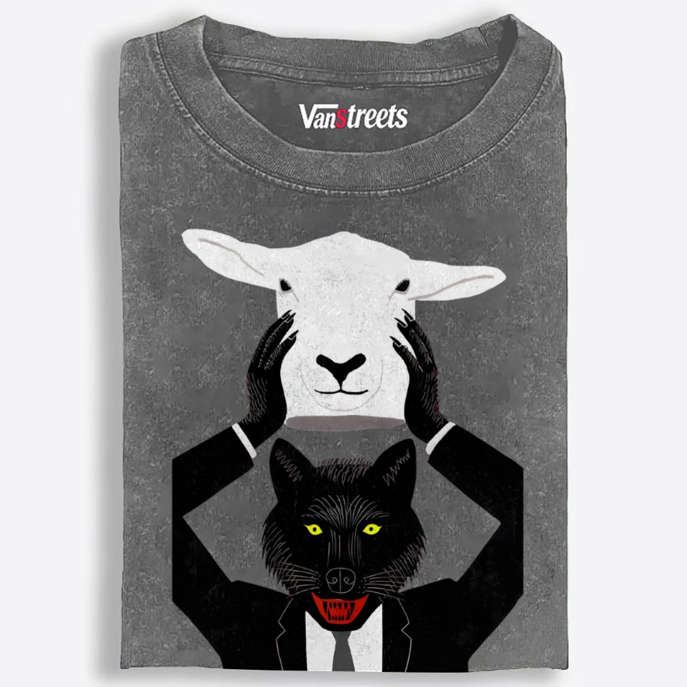 False Pretense Hunter Retro Washed T-Shirt | 100% Cotton | Streetwear Essential