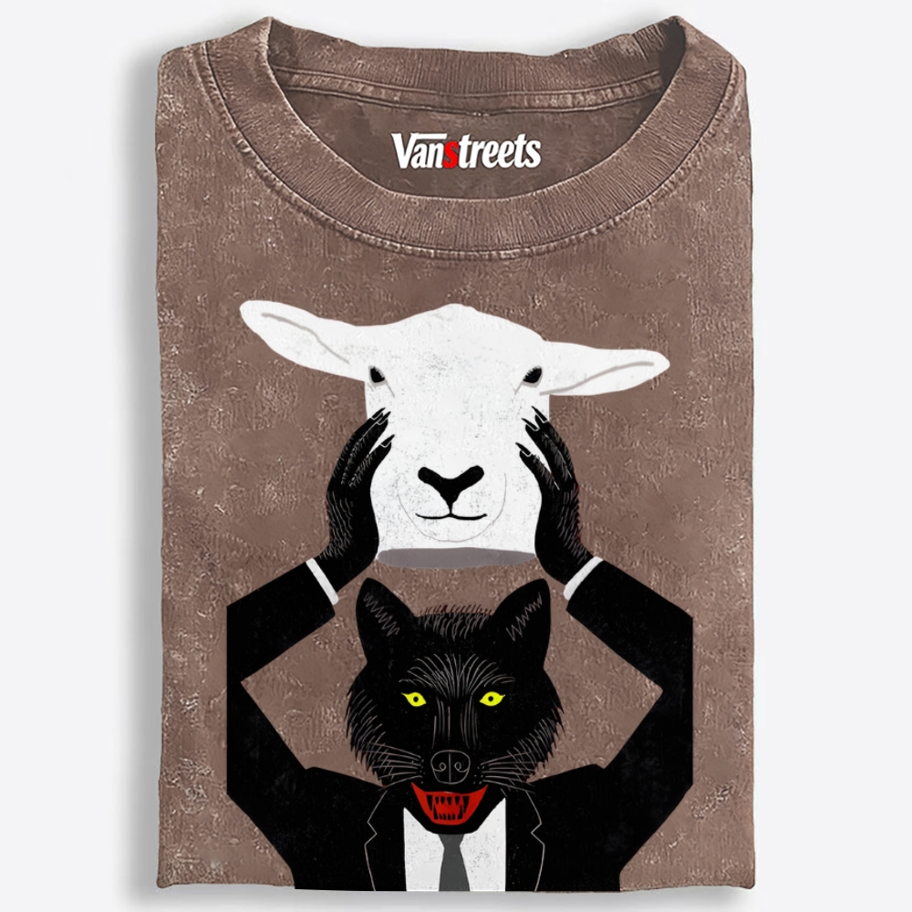 False Pretense Hunter Retro Washed T-Shirt | 100% Cotton | Streetwear Essential