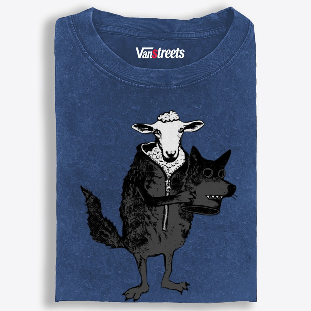 Sheep in Wolf's Clothing Retro Washed T-Shirt | 100% Cotton | Streetwear Essential