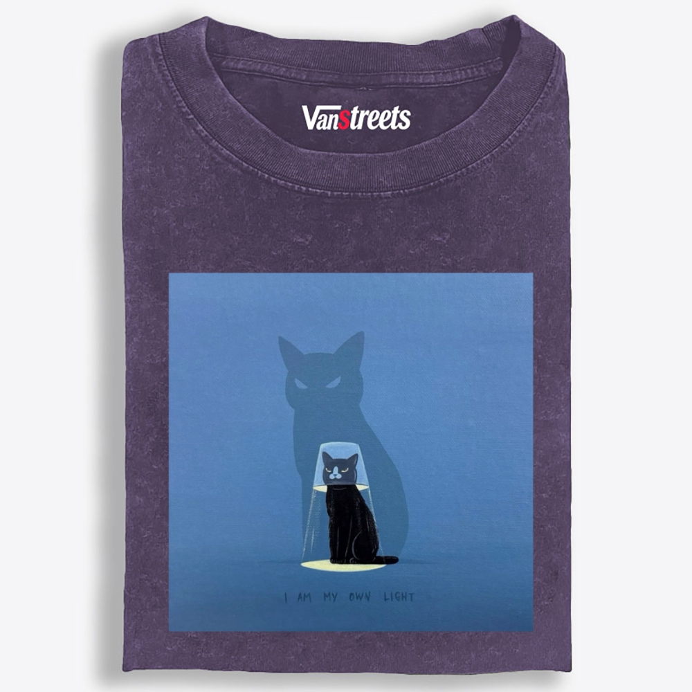 Slash Cute Cat Retro Washed T-Shirt | 100% Cotton | Streetwear Essential
