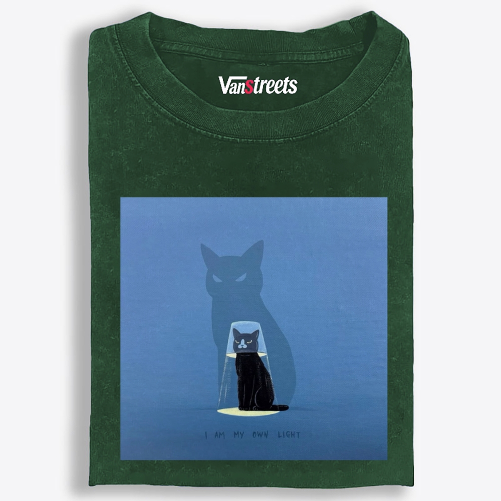 Slash Cute Cat Retro Washed T-Shirt | 100% Cotton | Streetwear Essential