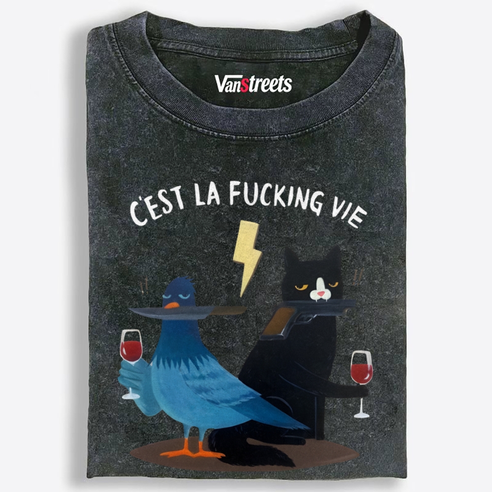 Elegant Fuck It Retro Washed T-Shirt | 100% Cotton | Streetwear Essential