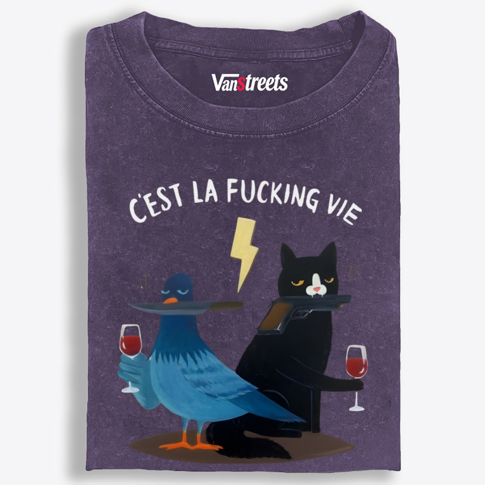Elegant Fuck It Retro Washed T-Shirt | 100% Cotton | Streetwear Essential