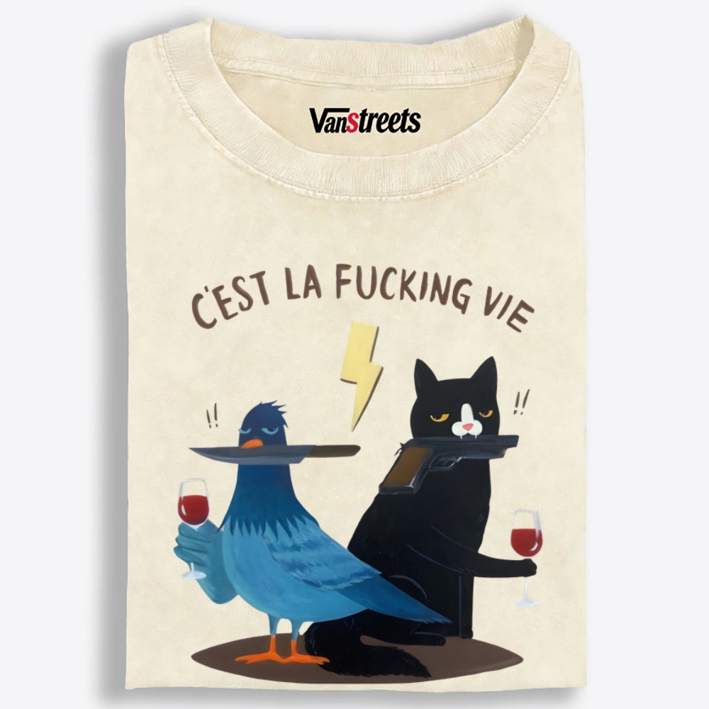 Elegant Fuck It Retro Washed T-Shirt | 100% Cotton | Streetwear Essential