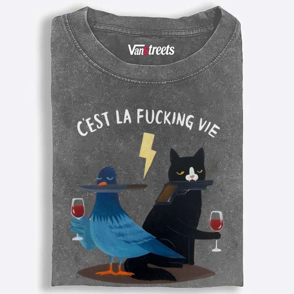 Elegant Fuck It Retro Washed T-Shirt | 100% Cotton | Streetwear Essential