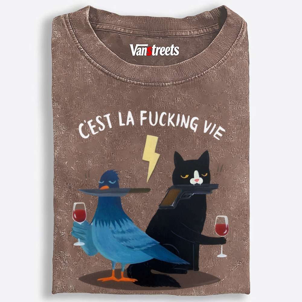 Elegant Fuck It Retro Washed T-Shirt | 100% Cotton | Streetwear Essential