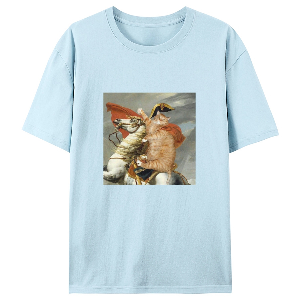 Napoleon Crossing the Alps Orange Cat Designed for Women - Slim Fit Cotton Tee