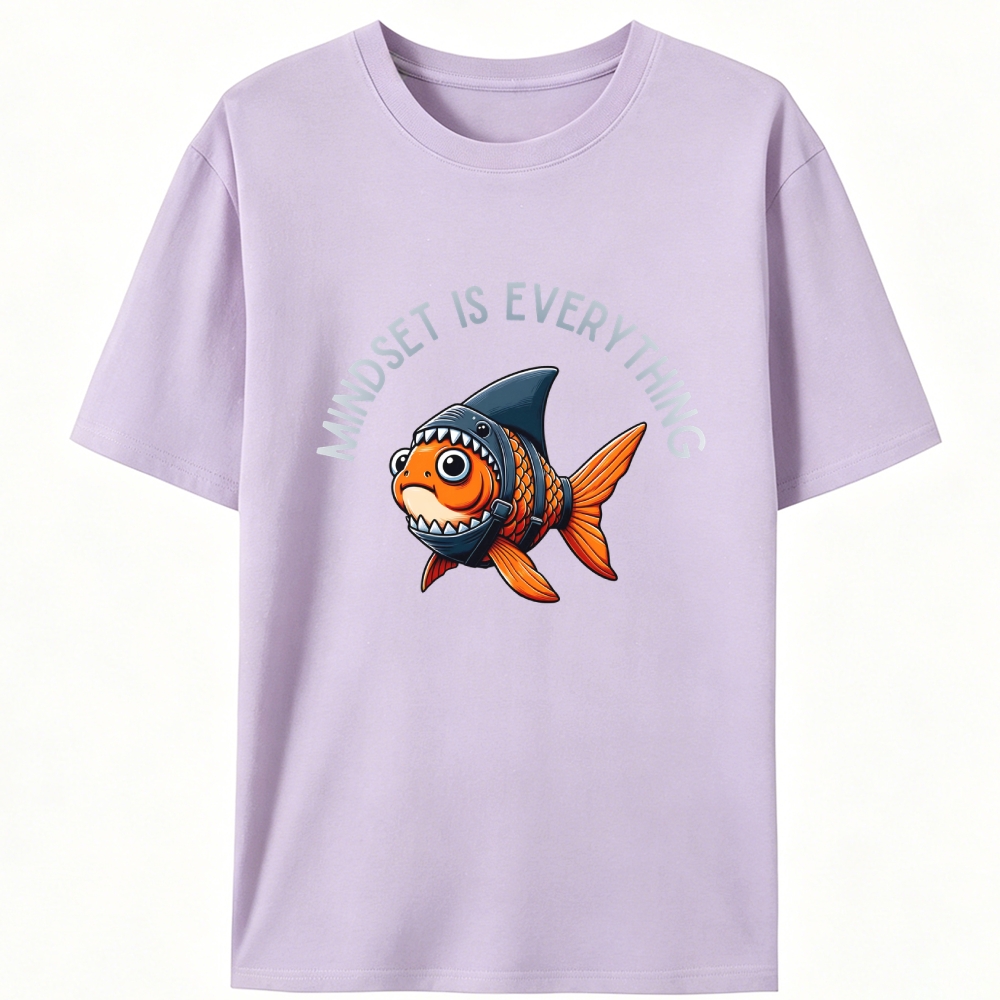 Mindset Is Everything Goldfish Retro Designed for Women - Slim Fit Cotton Tee