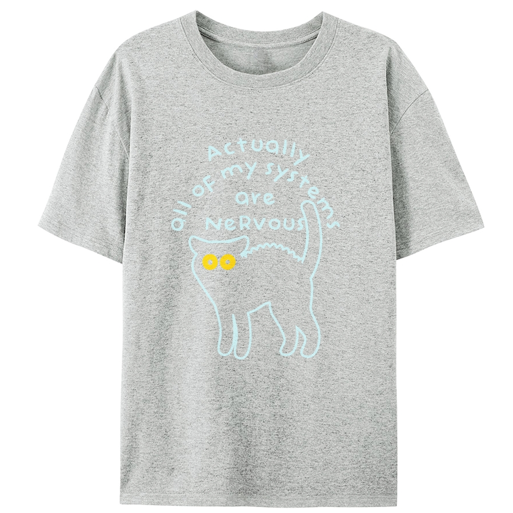 All of My Systems Are Nervous Retro Designed for Women - Slim Fit Cotton Tee