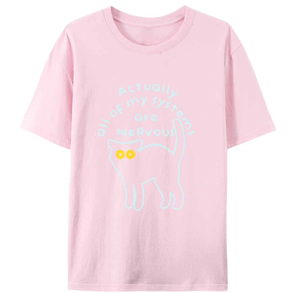 All of My Systems Are Nervous Retro Designed for Women - Slim Fit Cotton Tee