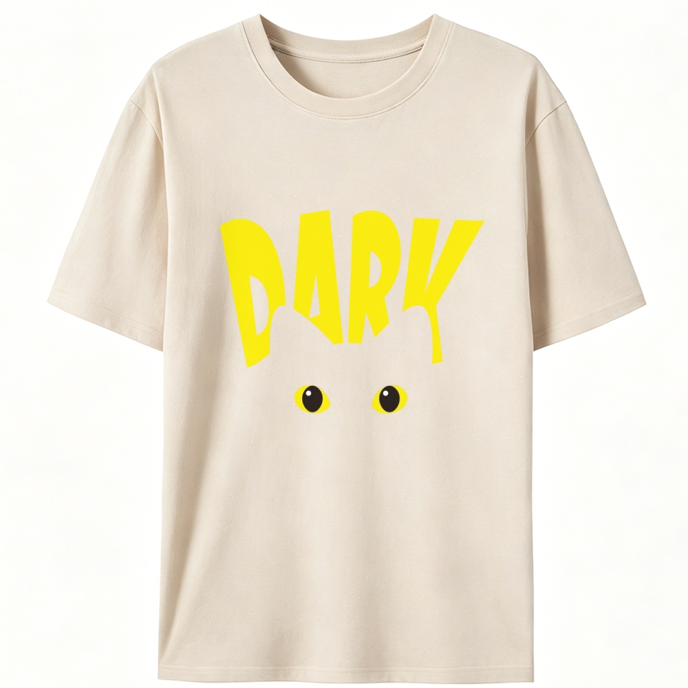 "Dark" Black Cat Stare Retro Designed for Women - Slim Fit Cotton Tee