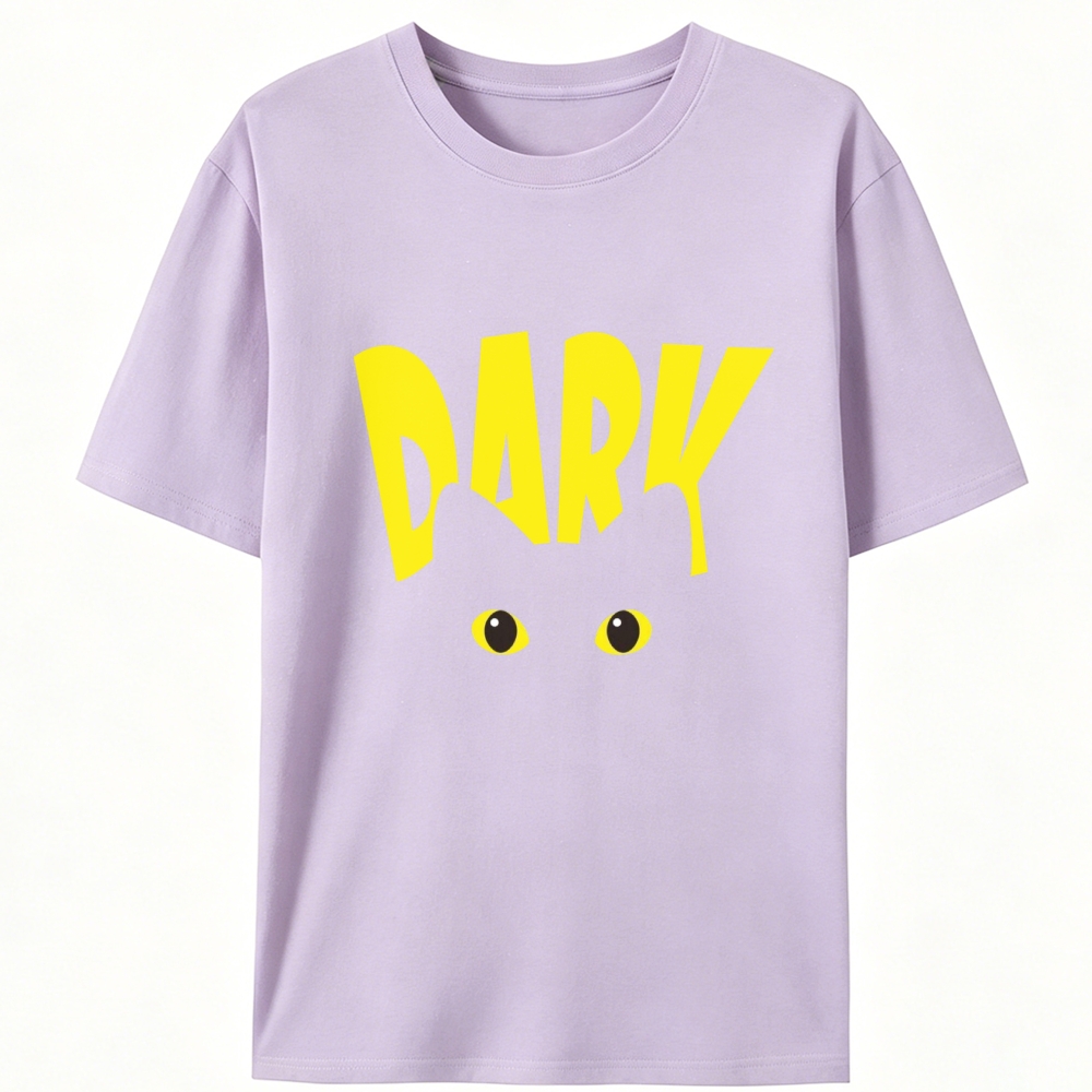 "Dark" Black Cat Stare Retro Designed for Women - Slim Fit Cotton Tee