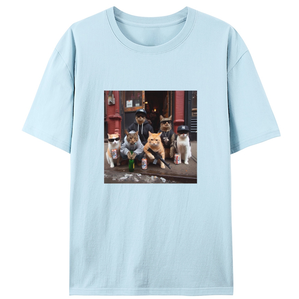 Street Gang Cats Hardcore Retro Designed for Women - Slim Fit Cotton Tee