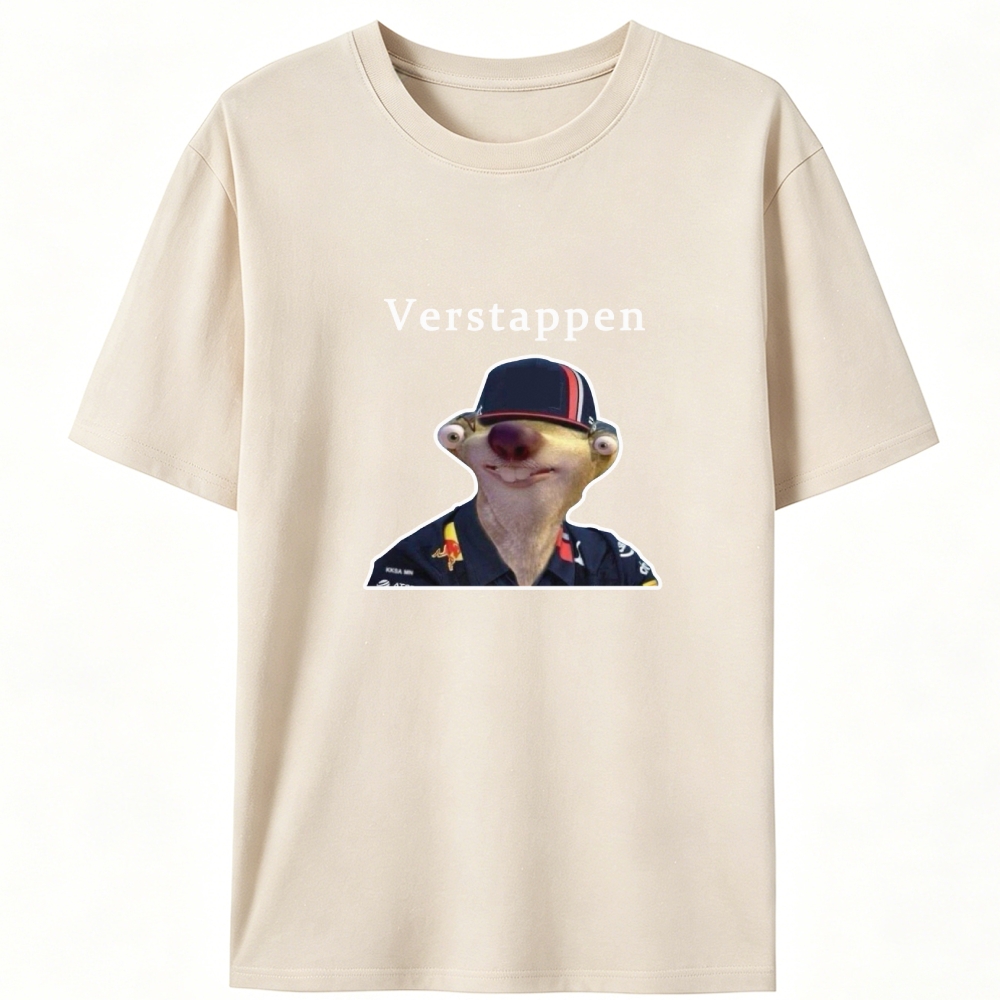 Verstappen Sid from Ice Age Meme Retro Designed for Women - Slim Fit Cotton Tee