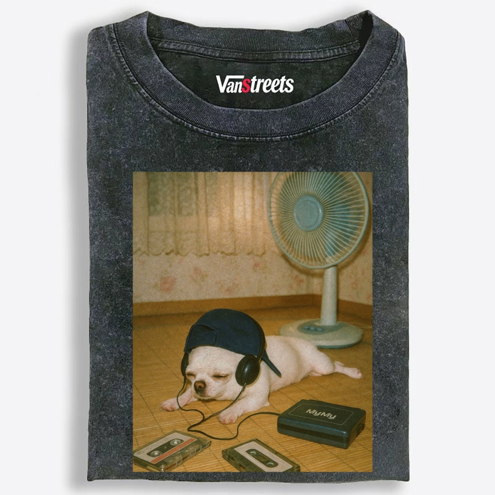 Retro Chill Dog Retro Washed T-Shirt | 100% Cotton | Streetwear Essential