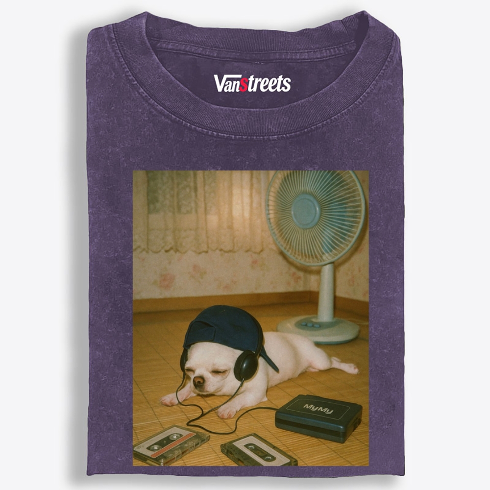 Retro Chill Dog Retro Washed T-Shirt | 100% Cotton | Streetwear Essential