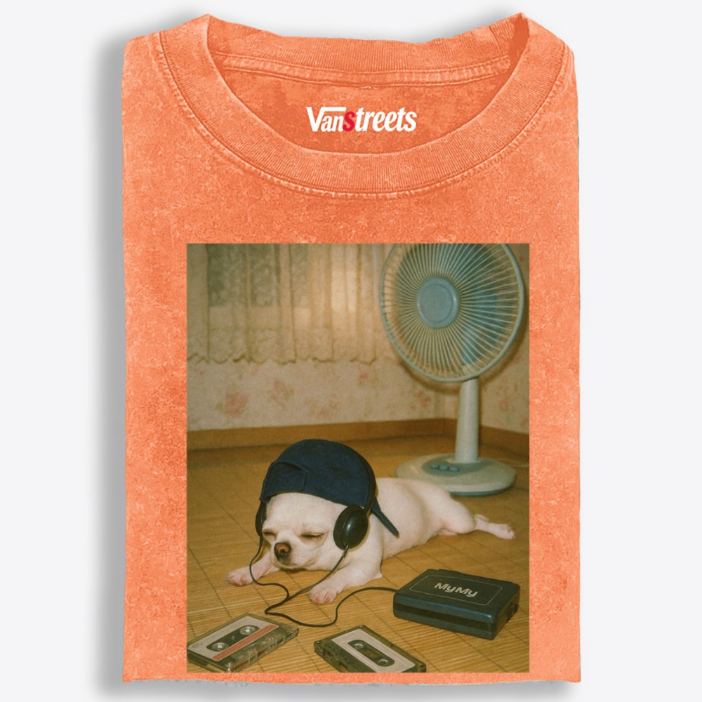 Retro Chill Dog Retro Washed T-Shirt | 100% Cotton | Streetwear Essential