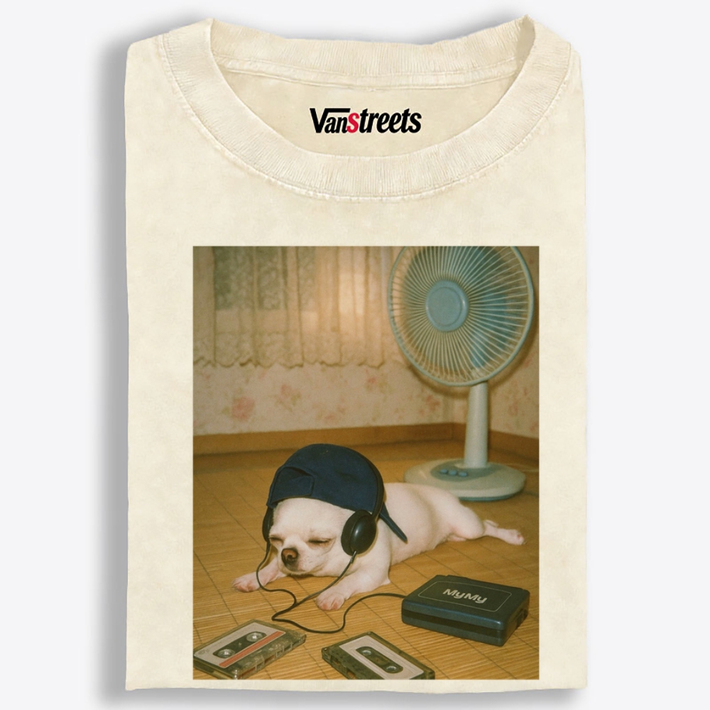Retro Chill Dog Retro Washed T-Shirt | 100% Cotton | Streetwear Essential