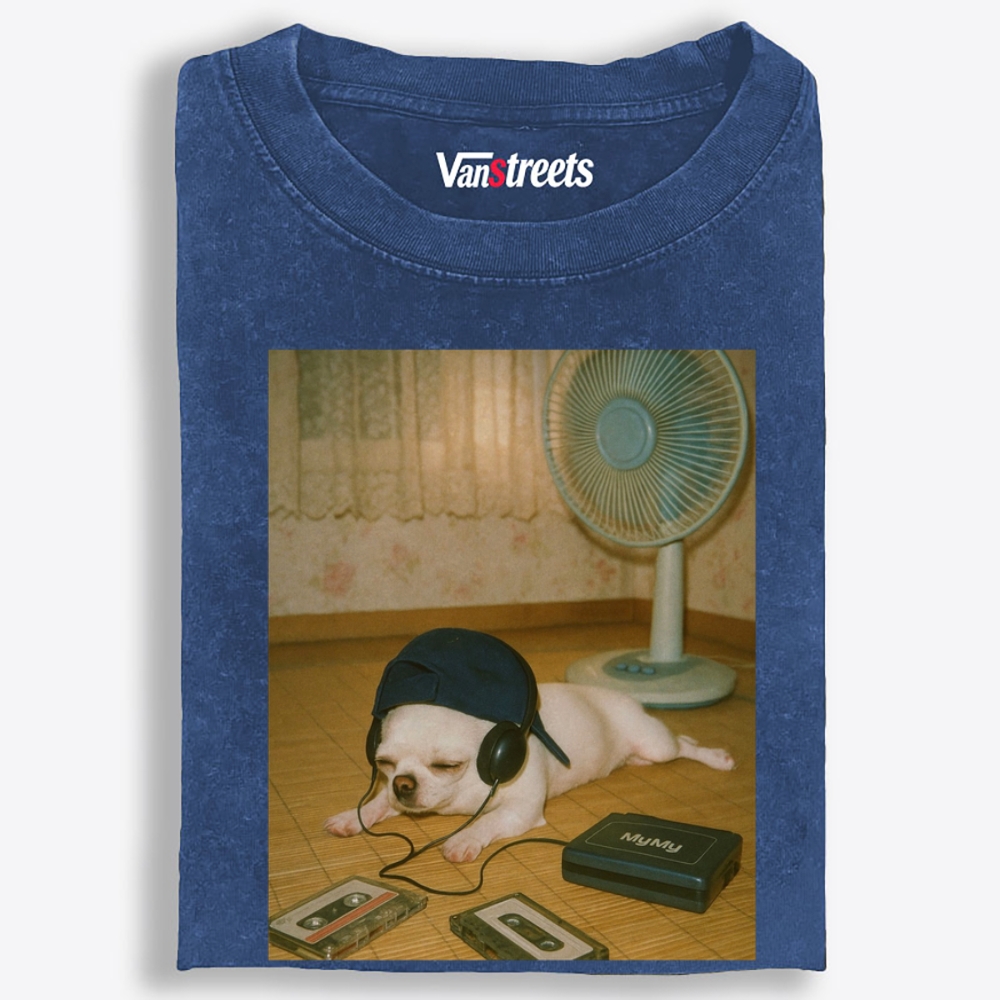Retro Chill Dog Retro Washed T-Shirt | 100% Cotton | Streetwear Essential