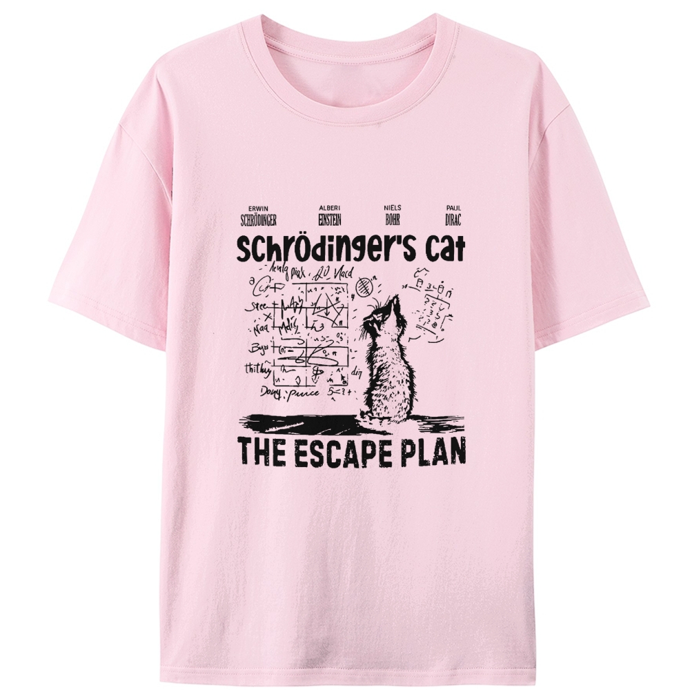 Schrödinger's Cat "The Escape Plan" Retro Designed for Women - Slim Fit Cotton Tee